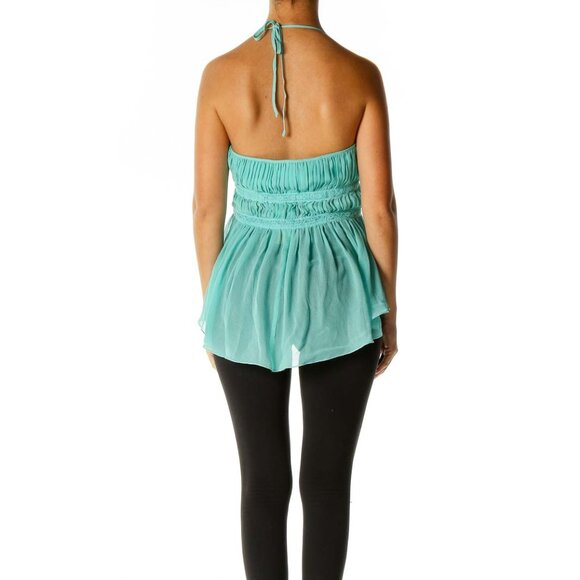 To The Max Blue Solid Holiday Blouse - Picture 2 of 3